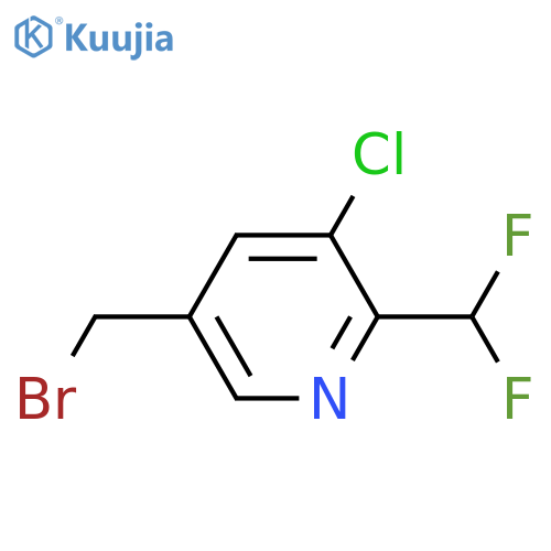 5-(Bromomethyl)-3-chloro-2-(difluoromethyl)pyridine structure