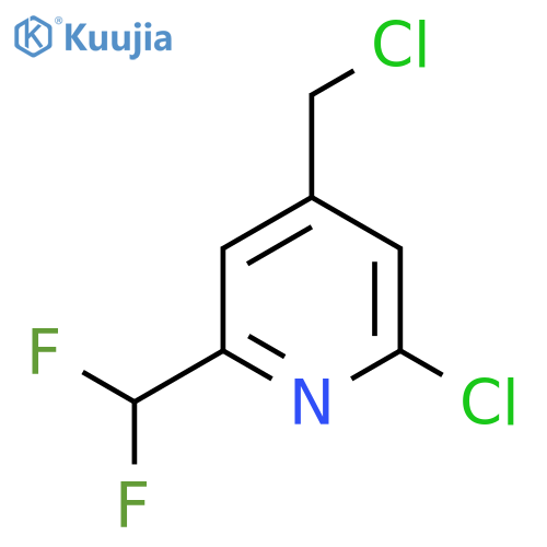 2-Chloro-4-(chloromethyl)-6-(difluoromethyl)pyridine structure