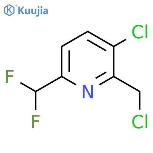 3-Chloro-2-(chloromethyl)-6-(difluoromethyl)pyridine structure