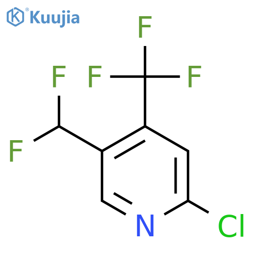 2-Chloro-5-(difluoromethyl)-4-(trifluoromethyl)pyridine structure