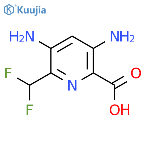 3,5-Diamino-2-(difluoromethyl)pyridine-6-carboxylic acid structure