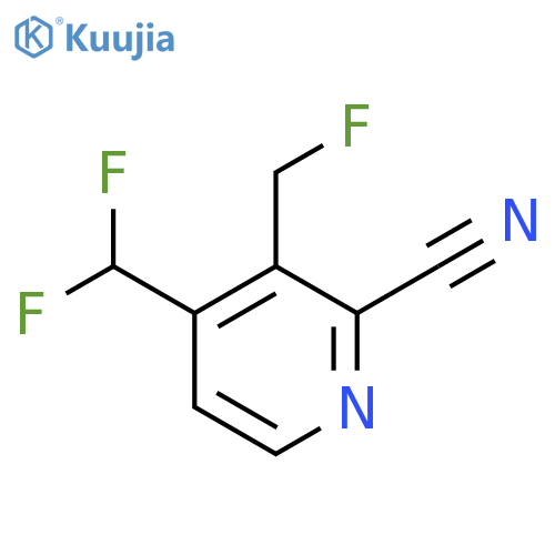 2-Cyano-4-(difluoromethyl)-3-(fluoromethyl)pyridine structure