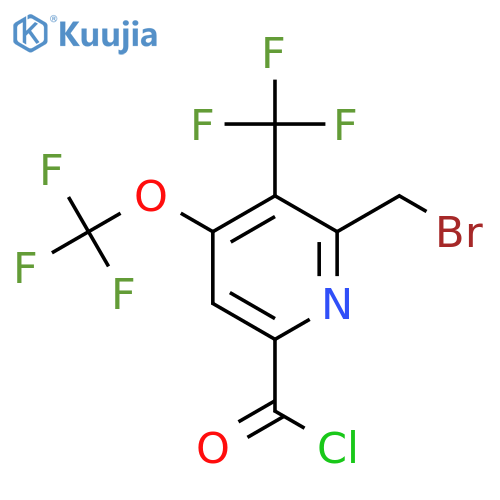 2-(Bromomethyl)-4-(trifluoromethoxy)-3-(trifluoromethyl)pyridine-6-carbonyl chloride structure