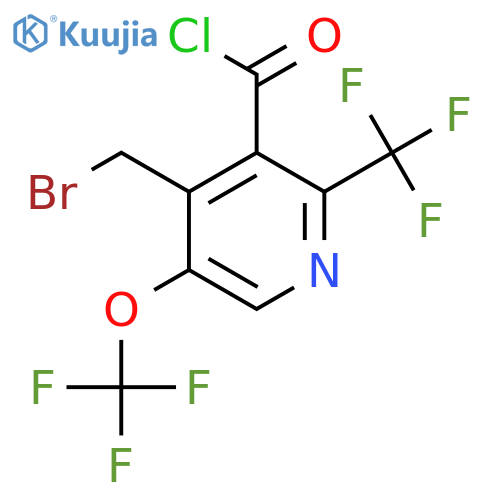 4-(Bromomethyl)-5-(trifluoromethoxy)-2-(trifluoromethyl)pyridine-3-carbonyl chloride structure