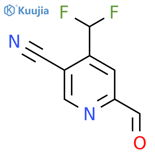 5-Cyano-4-(difluoromethyl)pyridine-2-carboxaldehyde structure