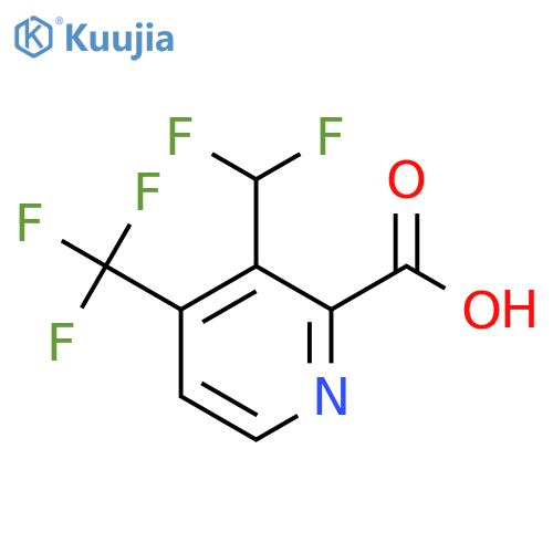 3-(Difluoromethyl)-4-(trifluoromethyl)pyridine-2-carboxylic acid structure
