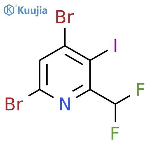4,6-Dibromo-2-(difluoromethyl)-3-iodopyridine structure