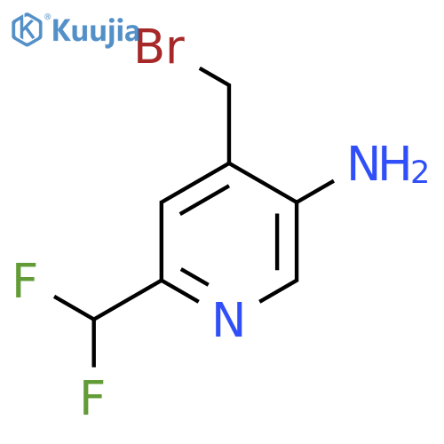 5-Amino-4-(bromomethyl)-2-(difluoromethyl)pyridine structure