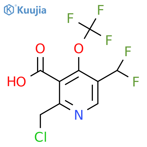 2-(Chloromethyl)-5-(difluoromethyl)-4-(trifluoromethoxy)pyridine-3-carboxylic acid structure
