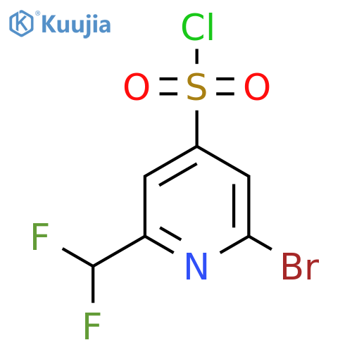 2-Bromo-6-(difluoromethyl)pyridine-4-sulfonyl chloride structure