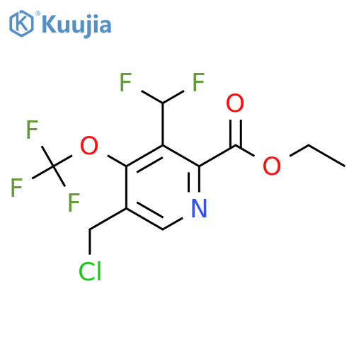 Ethyl 5-(chloromethyl)-3-(difluoromethyl)-4-(trifluoromethoxy)pyridine-2-carboxylate structure