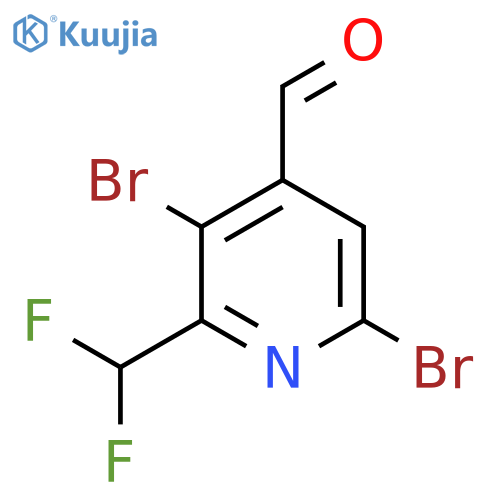 3,6-Dibromo-2-(difluoromethyl)pyridine-4-carboxaldehyde structure