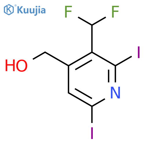 3-(Difluoromethyl)-2,6-diiodopyridine-4-methanol structure