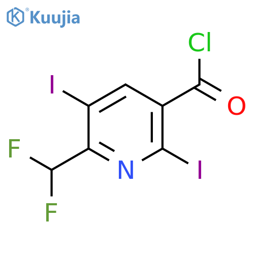 2-(Difluoromethyl)-3,6-diiodopyridine-5-carbonyl chloride structure
