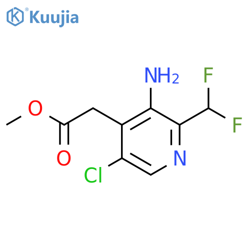 Methyl 3-amino-5-chloro-2-(difluoromethyl)pyridine-4-acetate structure