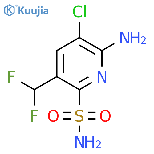 2-Amino-3-chloro-5-(difluoromethyl)pyridine-6-sulfonamide structure