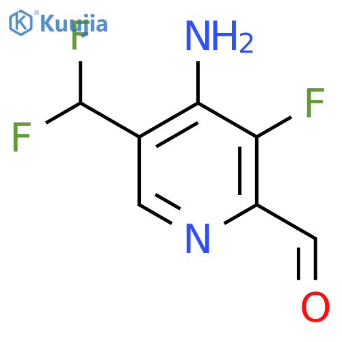 4-Amino-5-(difluoromethyl)-3-fluoropyridine-2-carboxaldehyde structure