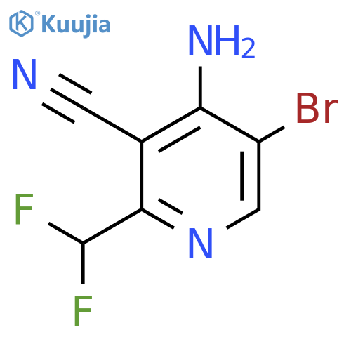 4-Amino-5-bromo-3-cyano-2-(difluoromethyl)pyridine structure