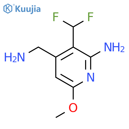 2-Amino-4-(aminomethyl)-3-(difluoromethyl)-6-methoxypyridine structure
