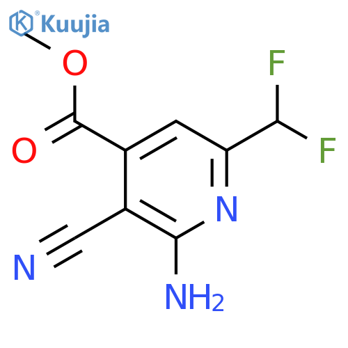 Methyl 2-amino-3-cyano-6-(difluoromethyl)pyridine-4-carboxylate structure