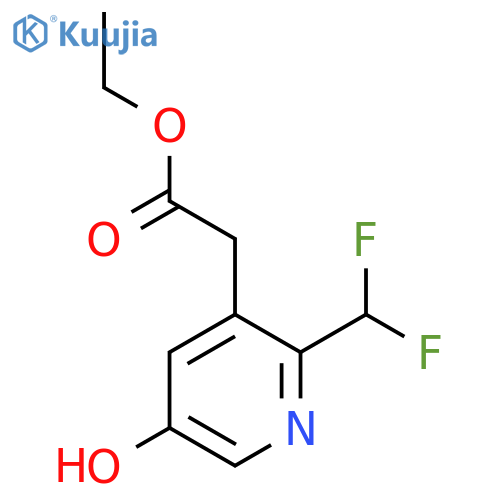 Ethyl 2-(difluoromethyl)-5-hydroxypyridine-3-acetate structure