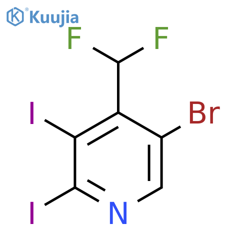 5-Bromo-4-(difluoromethyl)-2,3-diiodopyridine structure