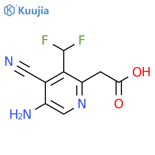 5-Amino-4-cyano-3-(difluoromethyl)pyridine-2-acetic acid structure