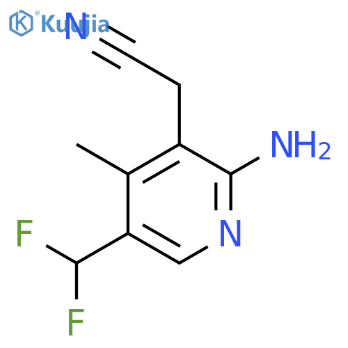 2-Amino-5-(difluoromethyl)-4-methylpyridine-3-acetonitrile structure