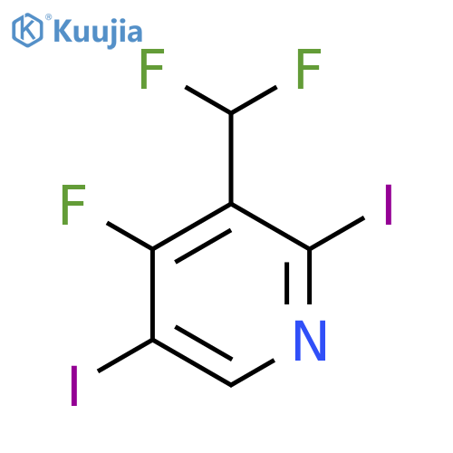 3-(Difluoromethyl)-2,5-diiodo-4-fluoropyridine structure