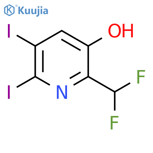 6-(Difluoromethyl)-2,3-diiodo-5-hydroxypyridine structure