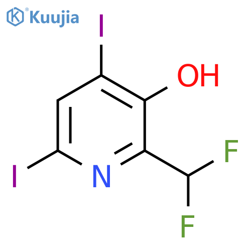 2-(Difluoromethyl)-4,6-diiodo-3-hydroxypyridine structure