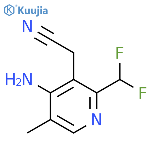 4-Amino-2-(difluoromethyl)-5-methylpyridine-3-acetonitrile structure