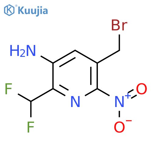 3-Amino-5-(bromomethyl)-2-(difluoromethyl)-6-nitropyridine structure