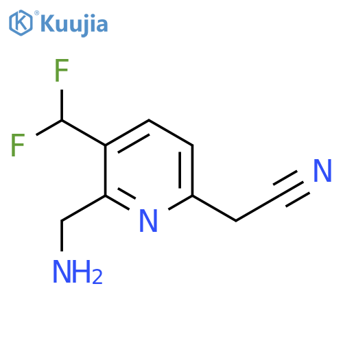 2-(Aminomethyl)-3-(difluoromethyl)pyridine-6-acetonitrile structure
