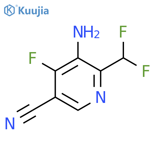 3-Amino-5-cyano-2-(difluoromethyl)-4-fluoropyridine structure