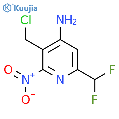 4-Amino-3-(chloromethyl)-6-(difluoromethyl)-2-nitropyridine structure