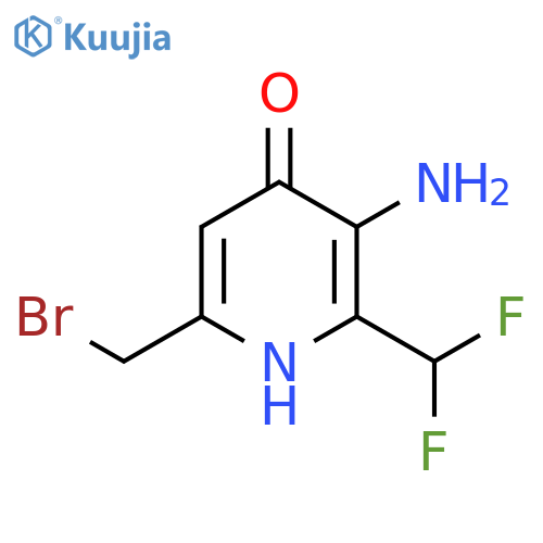 3-Amino-6-(bromomethyl)-2-(difluoromethyl)-4-hydroxypyridine structure
