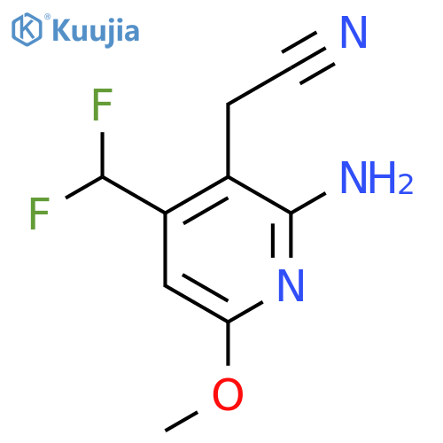 2-Amino-4-(difluoromethyl)-6-methoxypyridine-3-acetonitrile structure