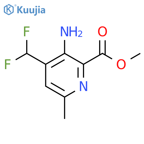Methyl 3-amino-4-(difluoromethyl)-6-methylpyridine-2-carboxylate structure