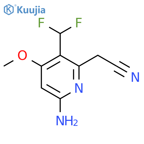 6-Amino-3-(difluoromethyl)-4-methoxypyridine-2-acetonitrile structure
