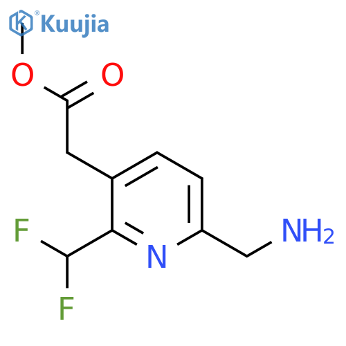 Methyl 6-(aminomethyl)-2-(difluoromethyl)pyridine-3-acetate structure