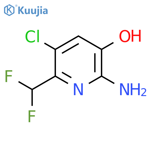 2-Amino-5-chloro-6-(difluoromethyl)-3-hydroxypyridine structure