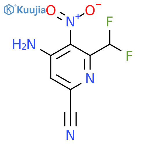 4-Amino-6-cyano-2-(difluoromethyl)-3-nitropyridine structure