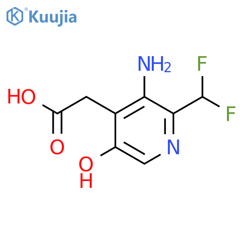 3-Amino-2-(difluoromethyl)-5-hydroxypyridine-4-acetic acid structure