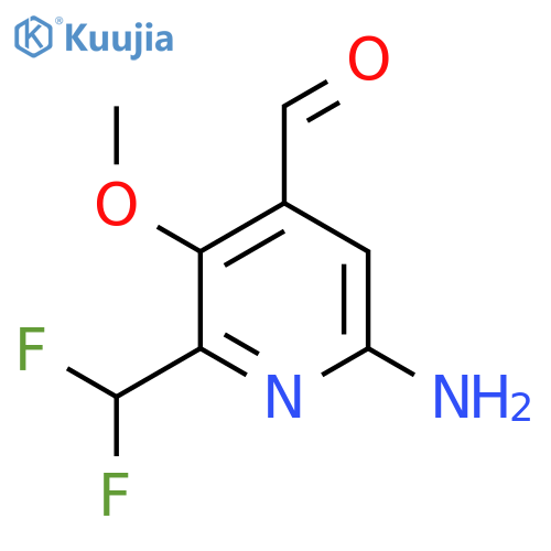6-Amino-2-(difluoromethyl)-3-methoxypyridine-4-carboxaldehyde structure