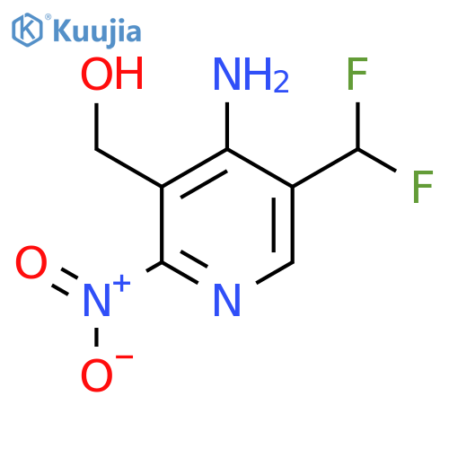 4-Amino-5-(difluoromethyl)-2-nitropyridine-3-methanol structure