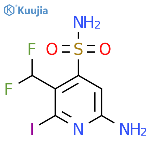 6-Amino-3-(difluoromethyl)-2-iodopyridine-4-sulfonamide structure