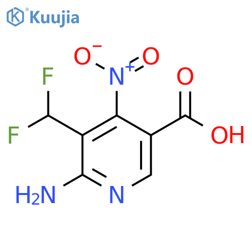 2-Amino-3-(difluoromethyl)-4-nitropyridine-5-carboxylic acid structure