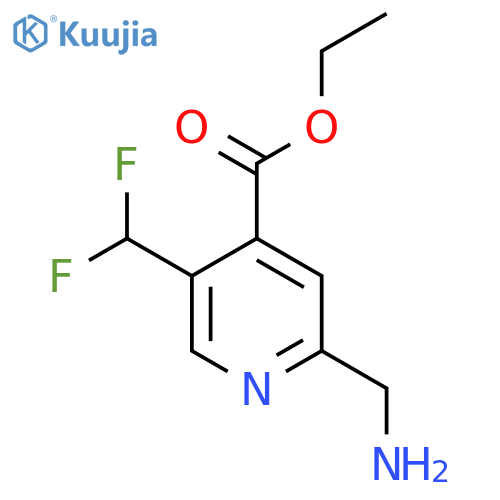 Ethyl 2-(aminomethyl)-5-(difluoromethyl)pyridine-4-carboxylate structure