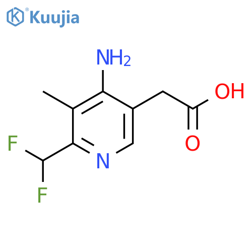 4-Amino-2-(difluoromethyl)-3-methylpyridine-5-acetic acid structure